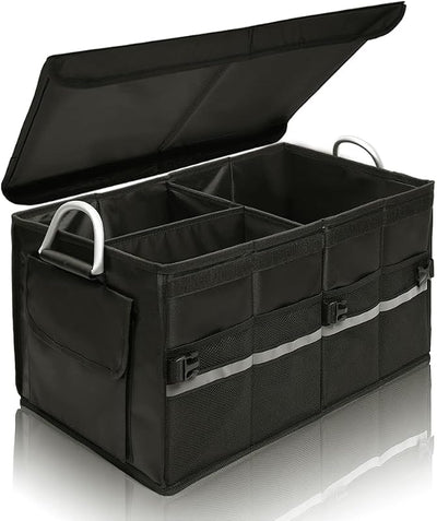 Organiz. maletero negro 55L tela Oxford 3 compartimentos