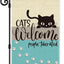 Bandera jardín doble cara cats welcome people para mascotas