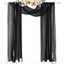 Cortina gótica transparente negra 29x20ft para bodas