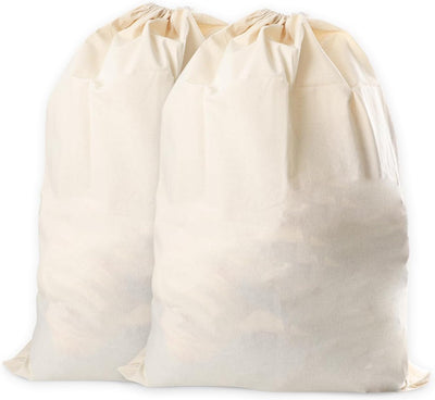 Bolsa lavandería algodón cierre cordón set 2 reutiliz.