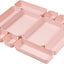 Set 12 organizadores cajones plástico rosa