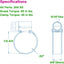 Abrazadera manguera acero inox 304 ajustable 1/2-3/4 pulg