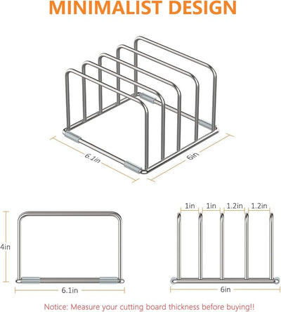 Soporte tabla cortar acero inox 304 organizador