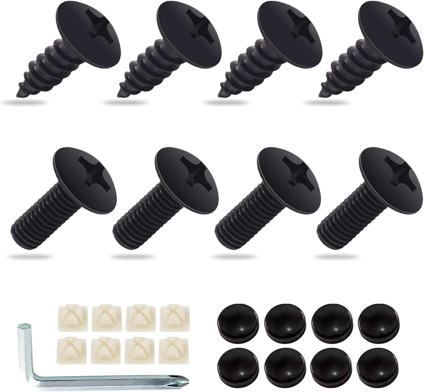Set 8 S Acero Inox para Matrícula y Marco