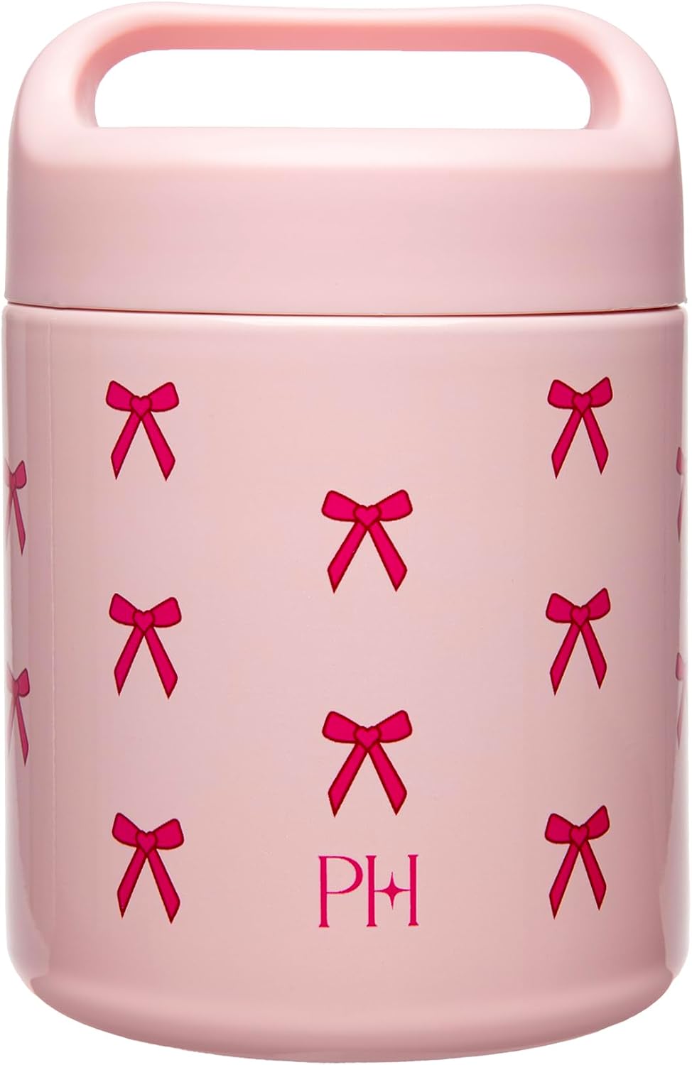 Tarro alimento acero inox doble pared 12oz rosa