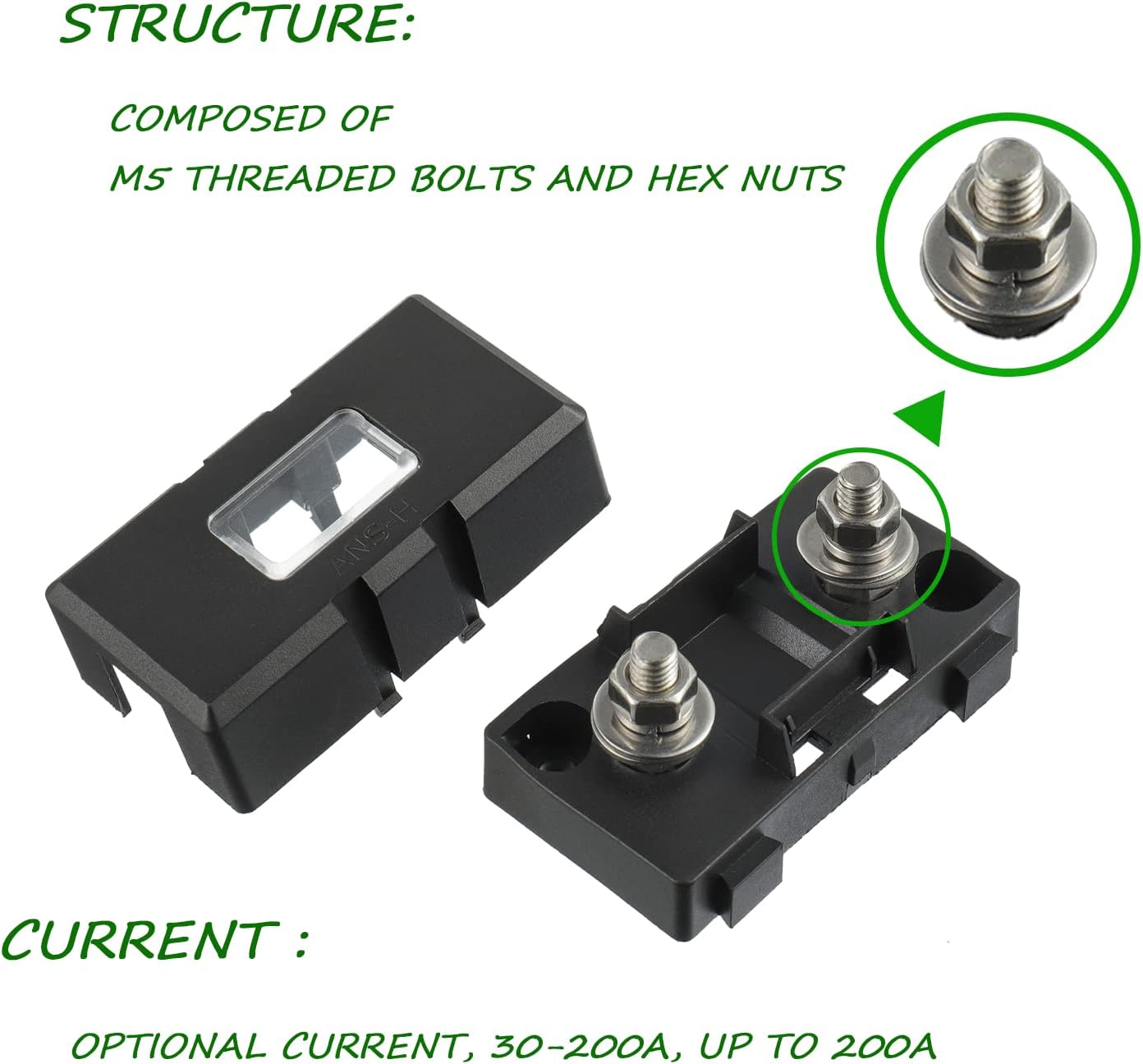 Portafusibles 50A fusible tornillo para auto camión