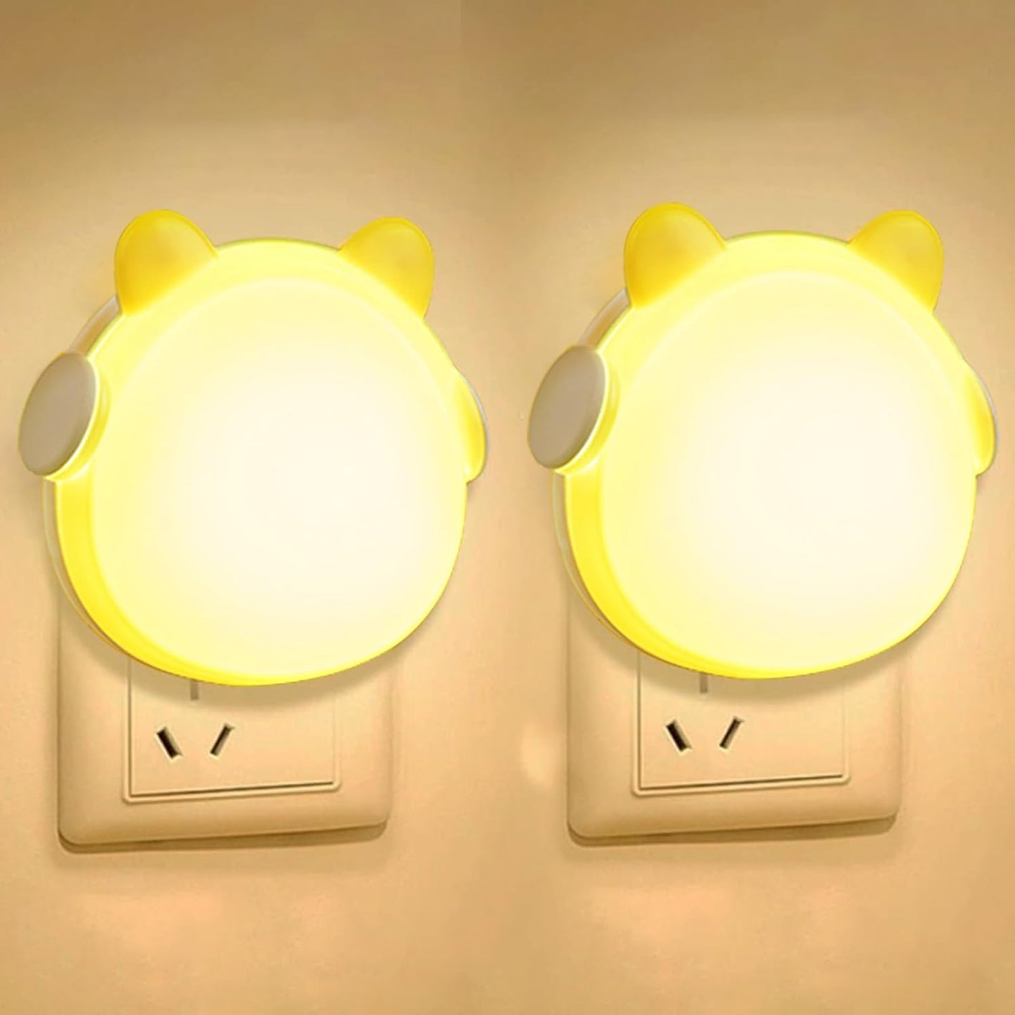 Luces nocturnas enchufables pared pack 2 LED sensor