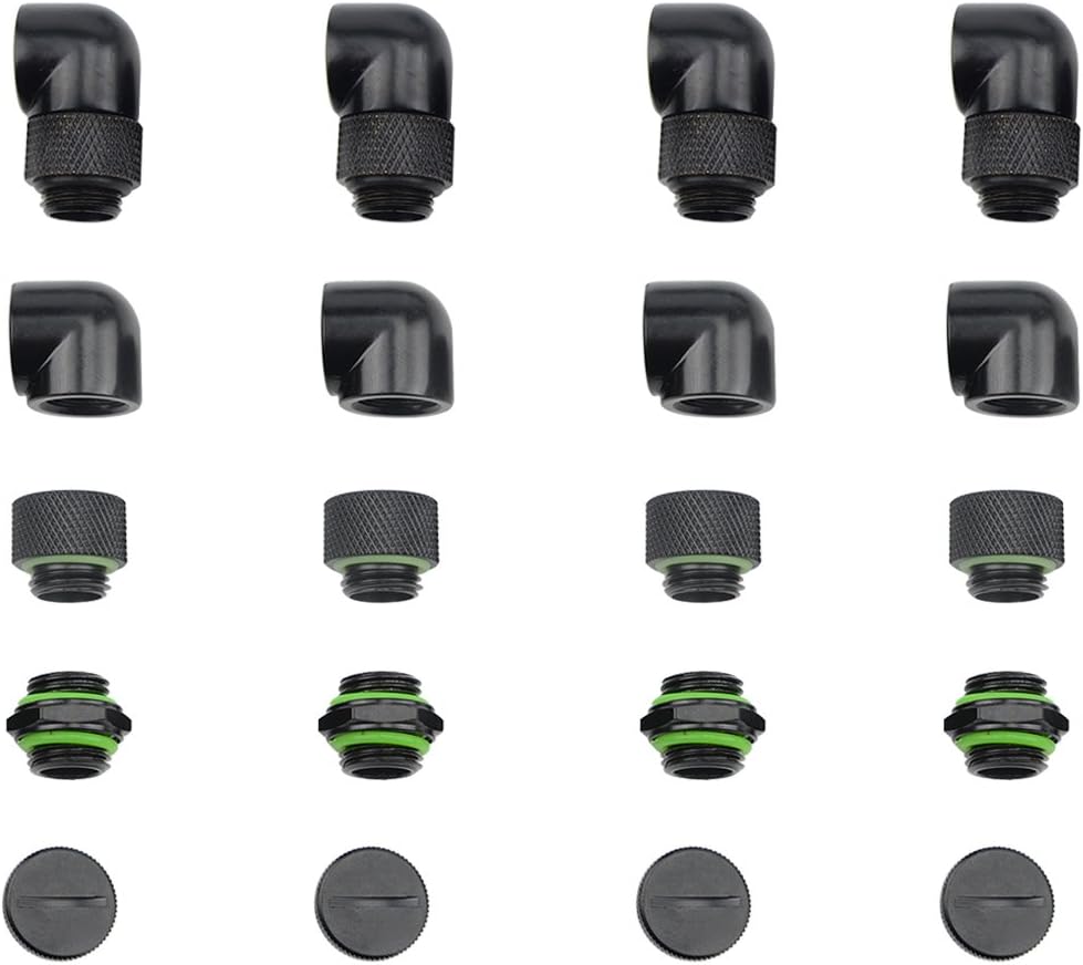 20 Pzas Accesorios Enchufe G1/4 Cromo Sistema Refrigeración
