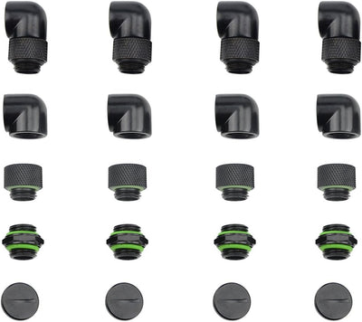 20 Pzas Accesorios Enchufe G1/4 Cromo Sistema Refrigeración
