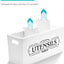 Set soportes utensilios cocina madera grande blanco