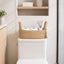 Cesta tejida yute asa para baño encimera almacenamiento