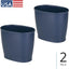 Cubo basura plástico delgado azul marino pack 2