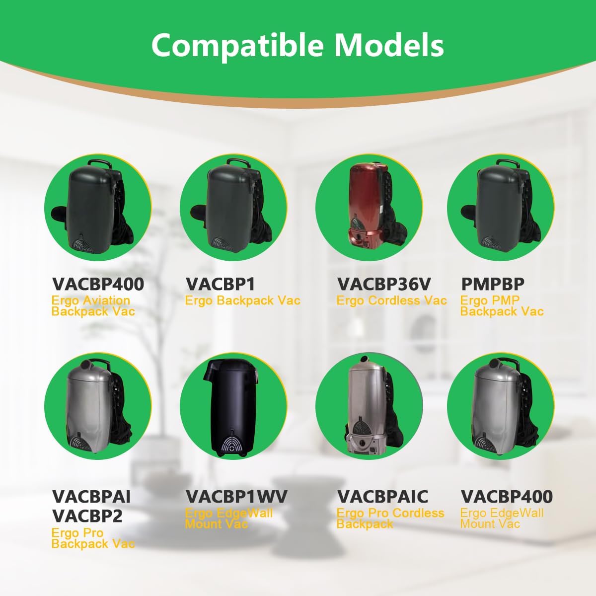 12 Pzas Bolsas VACBP6 para Atrix Ergo 8qt