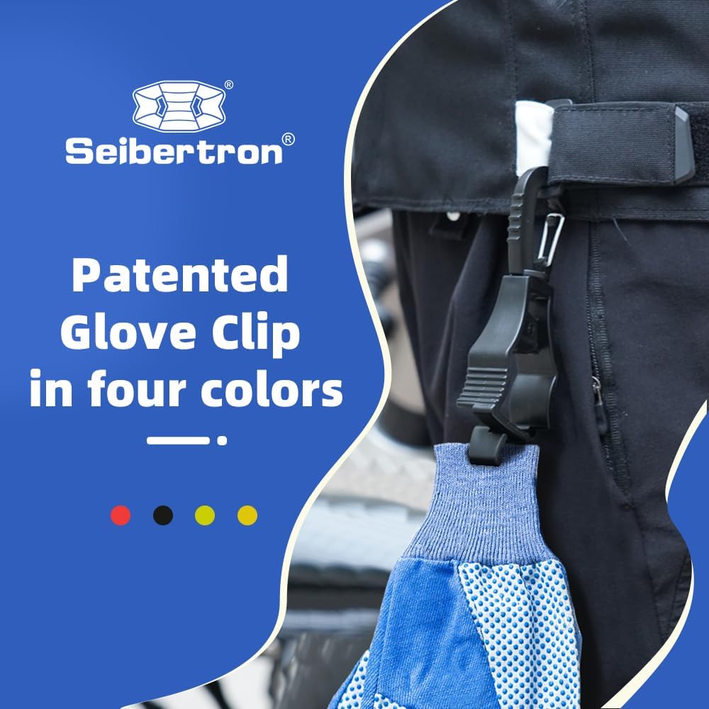 3 Clips Guantes Trabajo Cinturón Amarillo Fluorescente