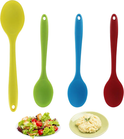 4 Cucharas Silicona Antiadherente para Cocina Hornear