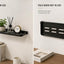 2 Estantes Plegables Aluminio para Baño RV Negro