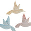 Decoración pared colibrí metal para sala dormitorio pack 3