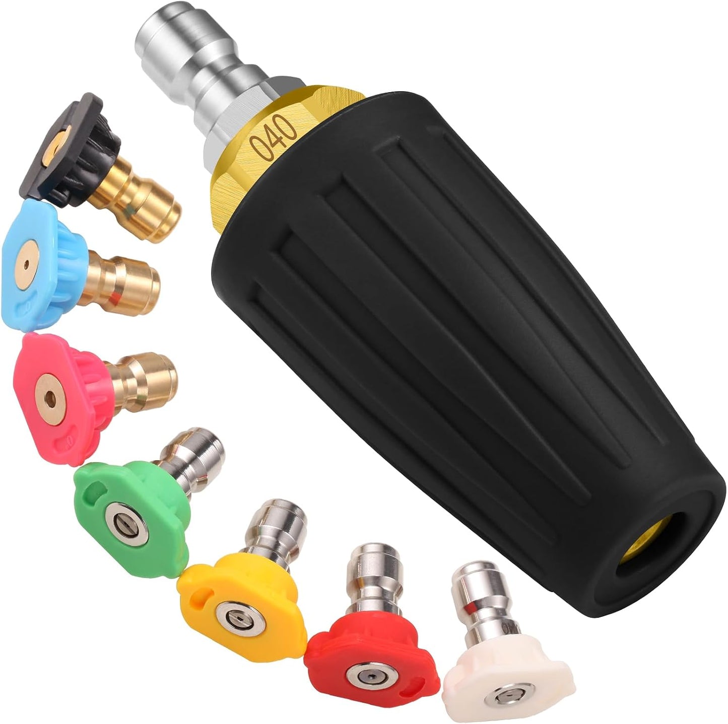 Boquilla turbo 4000 PSI hidrolavadora 1/4" con 7 puntas