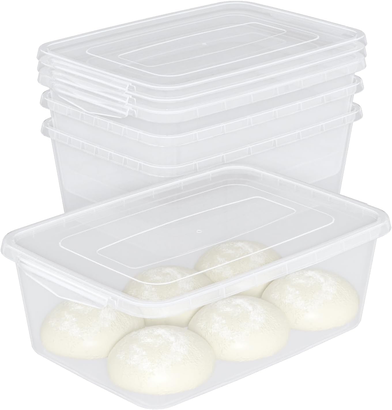 4 Recipientes Alimentos 14L con Tapas Presión Sin BPA