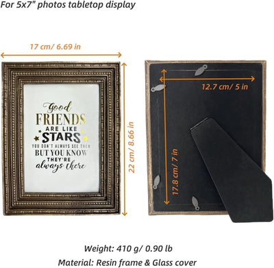 Marco fotos vintage bronce antiguo 5x7 pulg