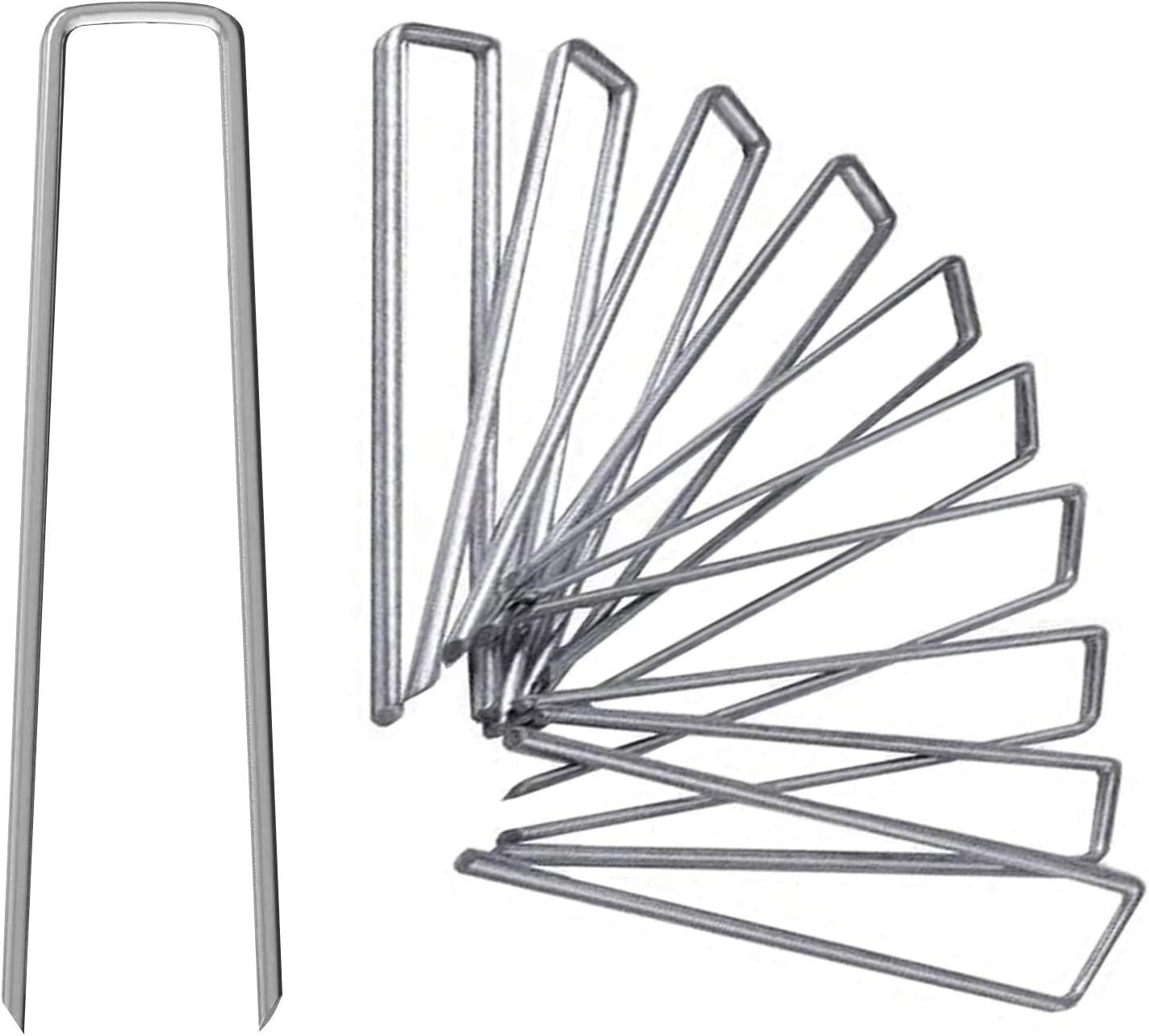 Estacas galvanizadas U 6pulg 25uds resistentes