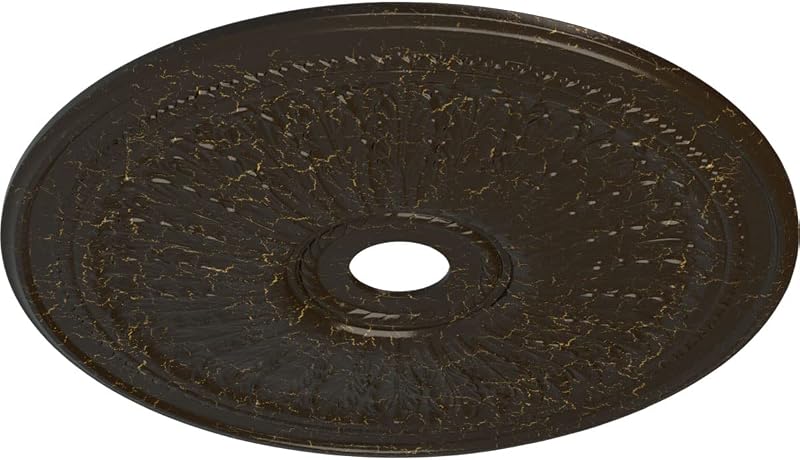 Medallón techo hoja roble 29-1/8x3-5/8"