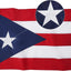 Bandera Puerto Rico 6x10ft estrella bordada rayas doble