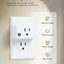 Interruptor luz inalámbrico 200pies 5 salidas 2 controles