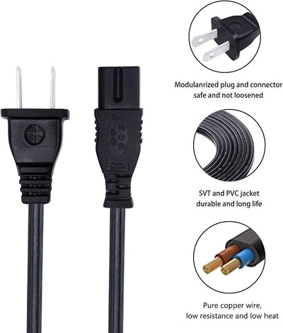 Cable alimentación 8ft para máquina coser Brother SE600