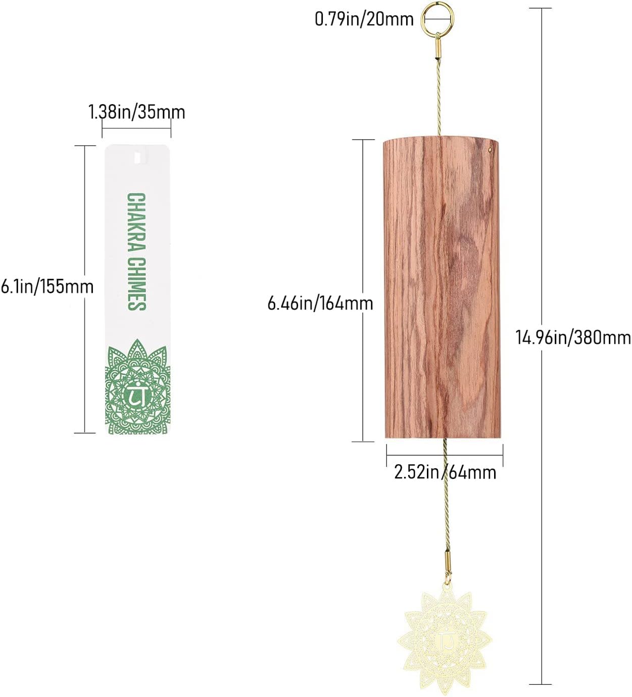 Campanas de viento de bambú para meditación y decoración