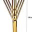 Patas muebles 10" triángulo dorado 4pzas metal resistente