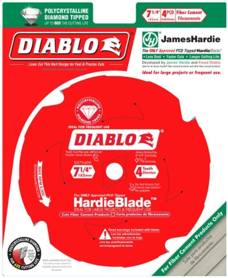 Sierra circular Diablo PCD 7-1/4 HardieBlade
