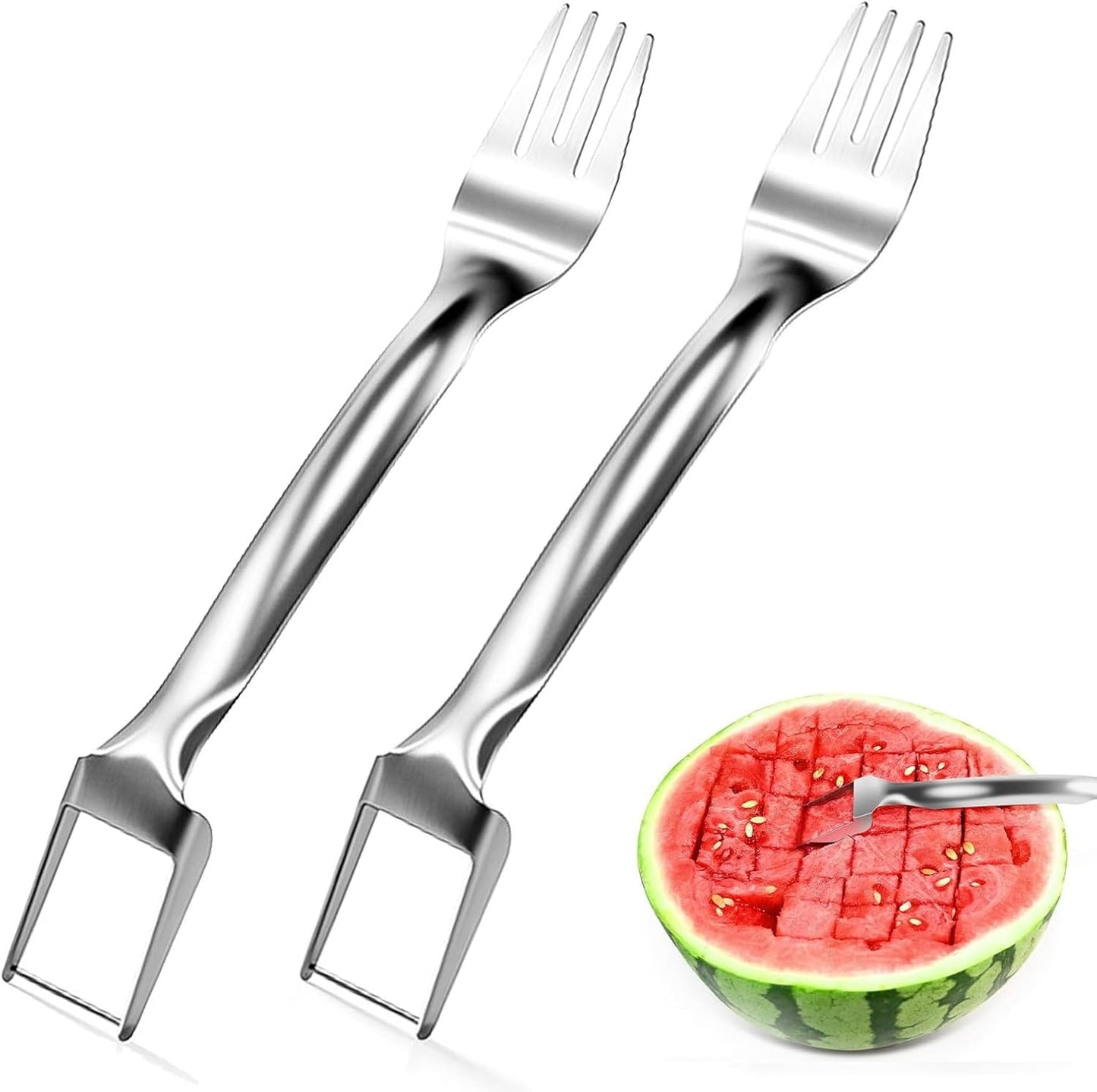 Cortador de sandía 2 piezas mango ergonómico para frutas melón miel
