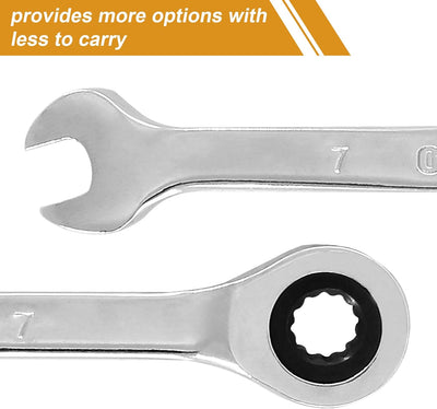 Llave trinquete 0.276" 2uds acero CR-V 72 dientes