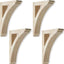 4 Pzas Soportes Estante Madera Maciza 1 3/4x8 1/2x12