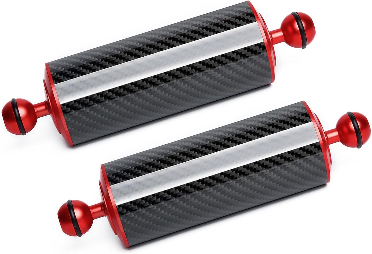 Brazo flotante fibra carbono rojo 8pulg set 2 para luces