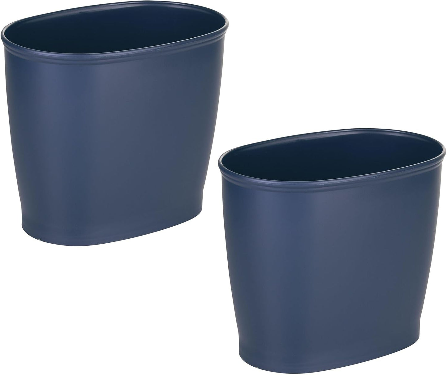 Cubo basura plástico delgado azul marino pack 2