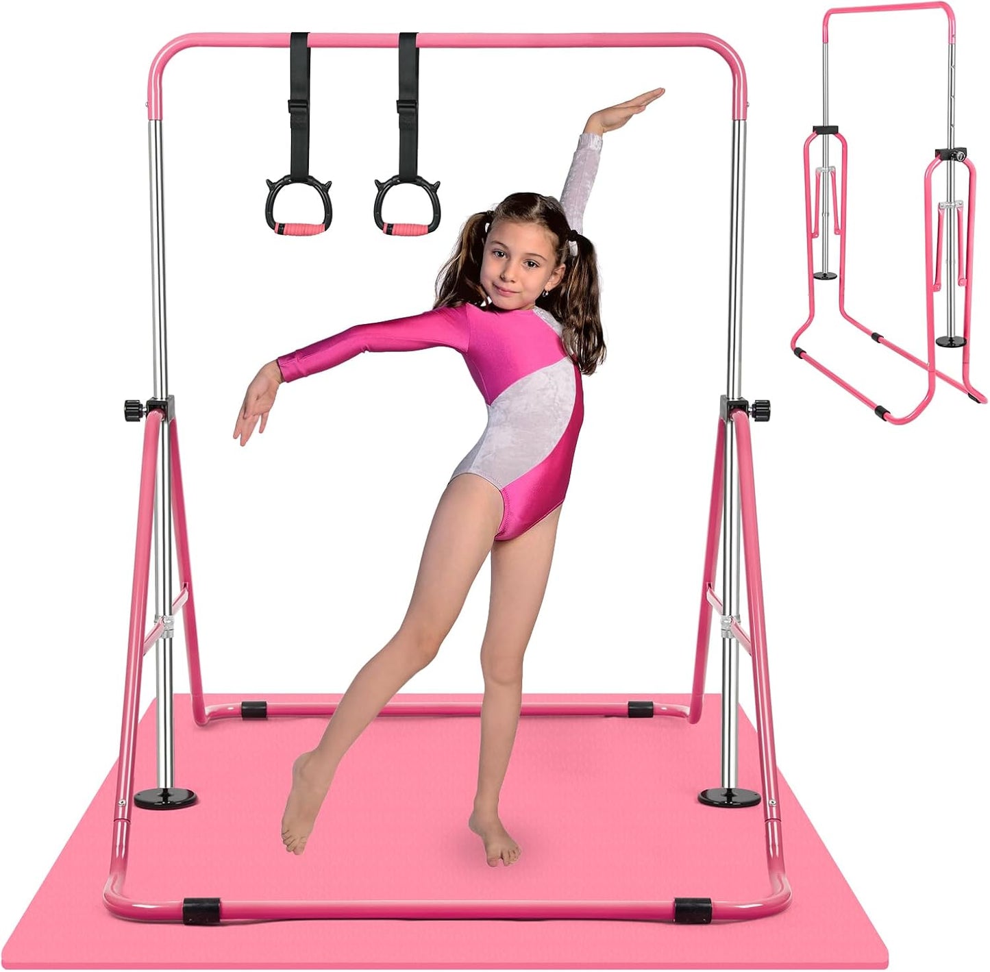 Barra gimnasia plegable para niños ajustable expandible
