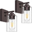 2 Apliques Pared Baño Luces Estilo Granja Vidrio