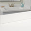 Protector salpicaduras baño mármol blanco 4x36"