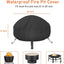 Cubierta hoguera 28" redonda 23-28" impermeable