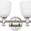 Luz tocad. baño 4 luces soporte vidrio campana blanco E26
