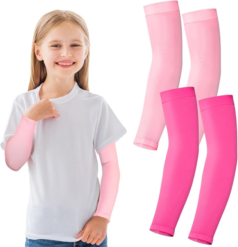 4 Pzas Mangas Compresión Niños Deportes Aire Libre
