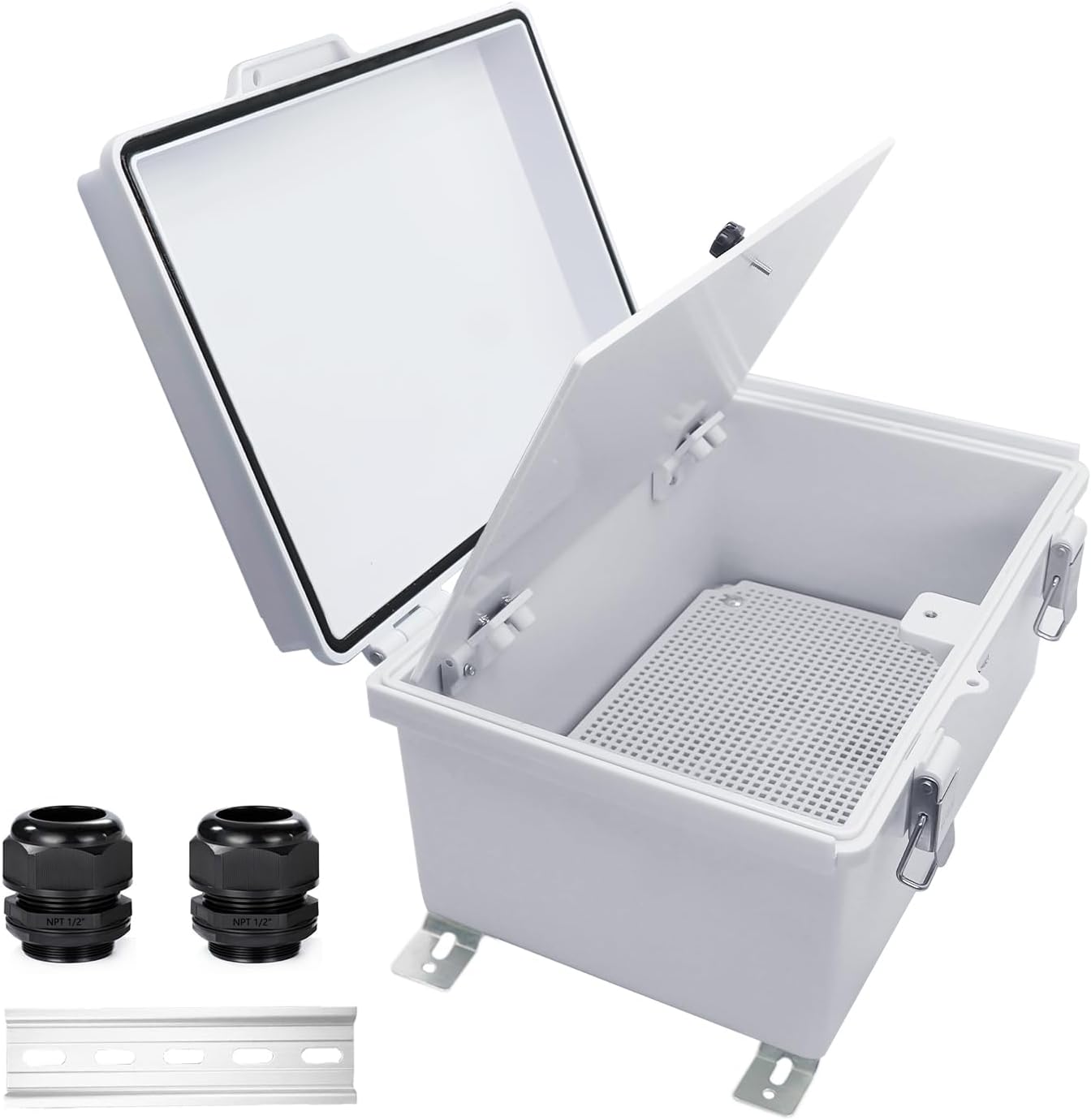 Caja eléctrica impermeable IP67 plástico ABS con soporte