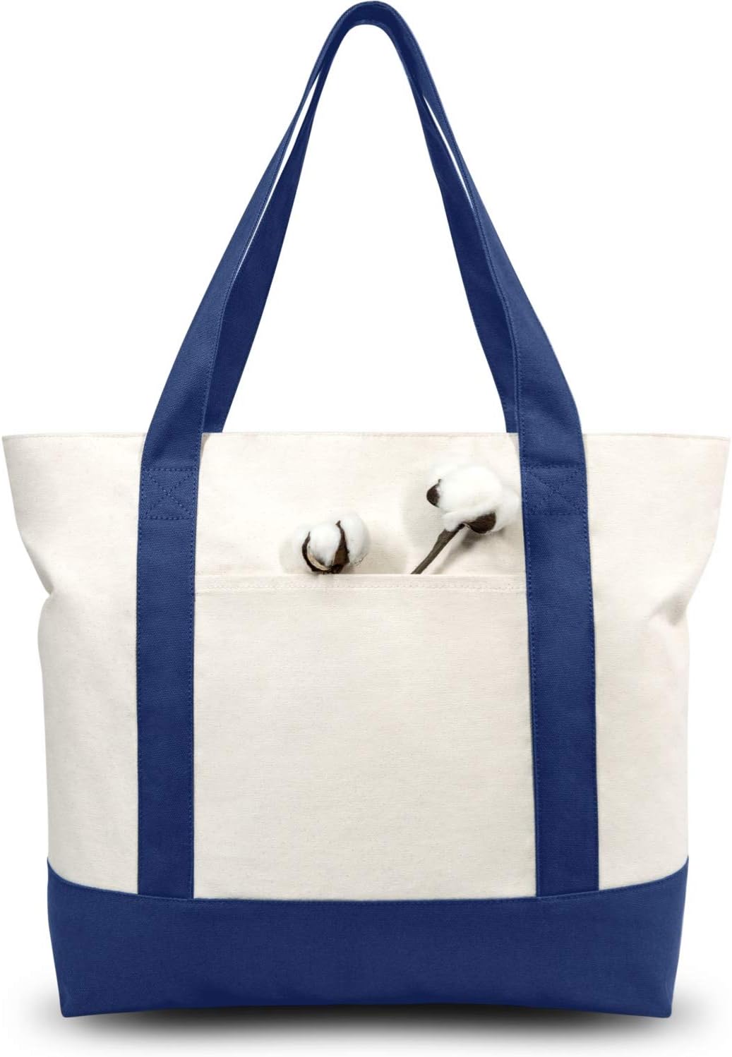 30 Bolsas Lona con Bolsillo Cremallera Reutilizables