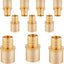 10 Accesorios PEX 1/2pulg Tubo Interior Cobre Engarce Latón