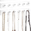 Soporte pared acrílico 6 ganchos para collares joyas set 4