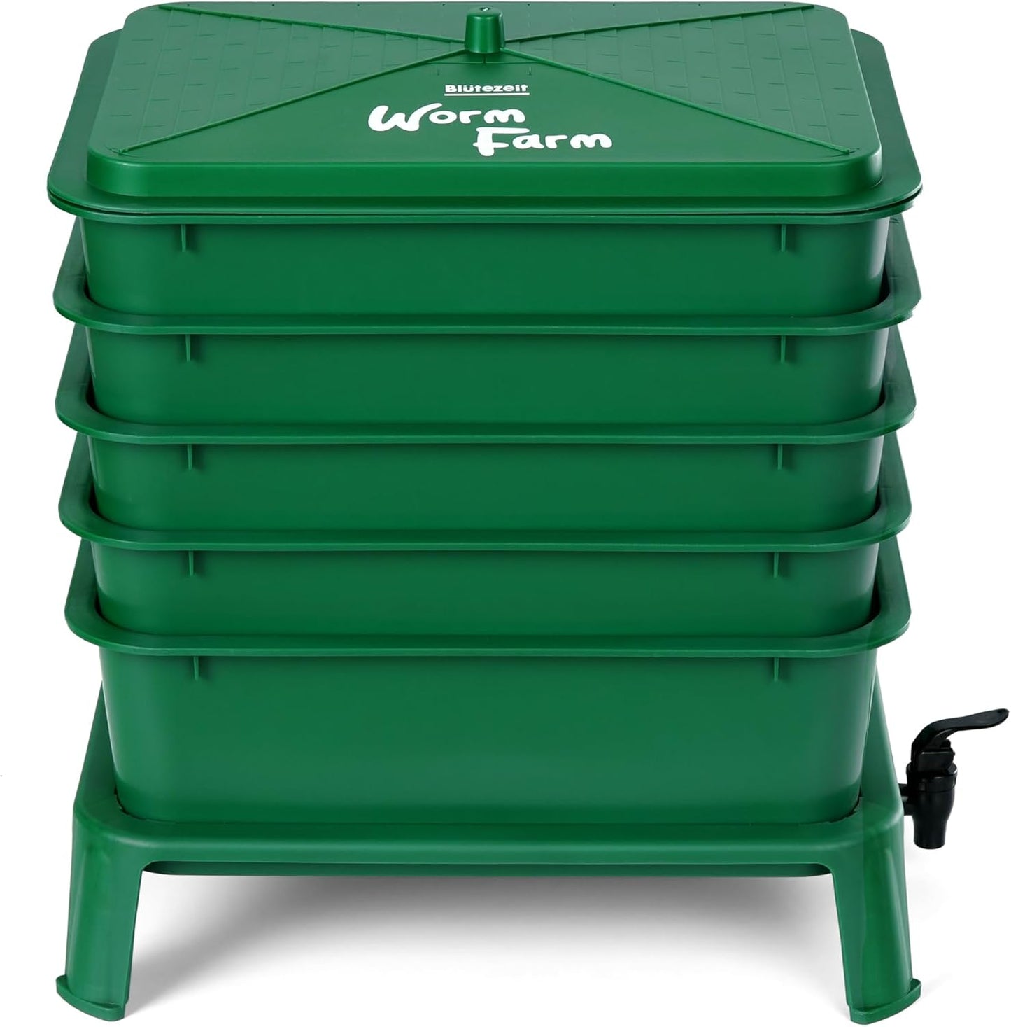 Cesto abono con gusanos 5 bandejas 53qt interior exterior