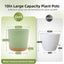 Maceta 10" set 2 con platillo drenaje decoración moderna