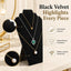 Soporte terciopelo negro para collares y joyas plegable